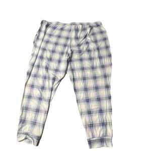 Eddie Bauer Fleece Crop Sweatpants Women's  Blue And White Size 2X   BU